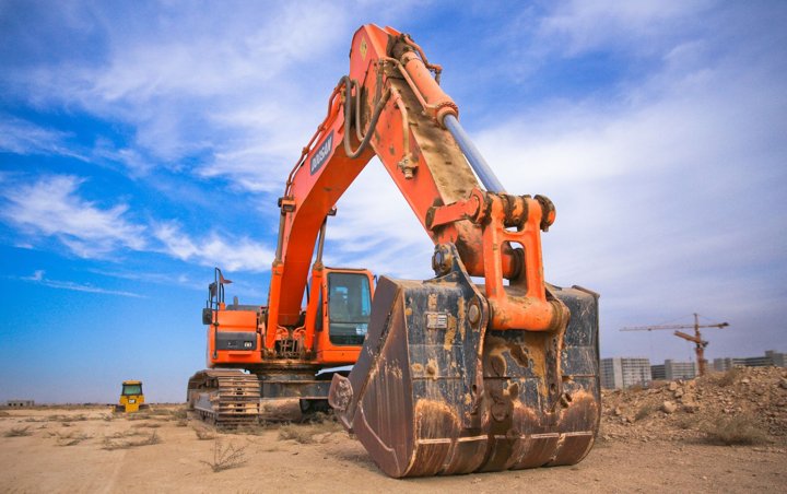 Excavator on site